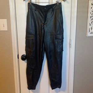 In vogue Paris leather joggers